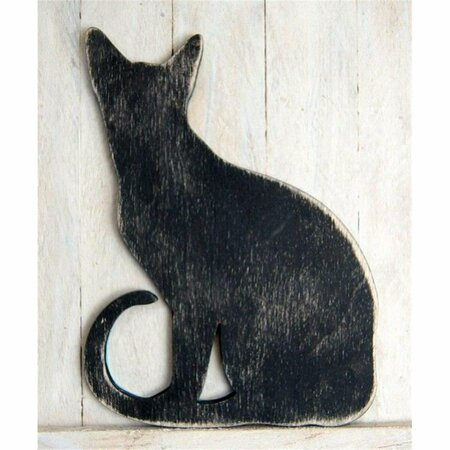 CLEAN CHOICE Black Cat Art on Board Wall Decor CL2975593